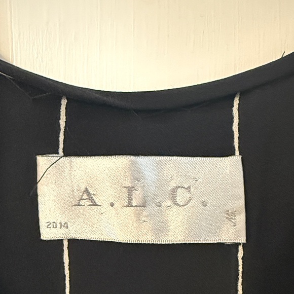 A.L.C. Black and White Striped Midi Dress - Picture 2 of 4